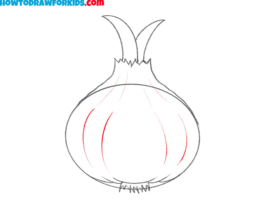 easy way to draw an onion