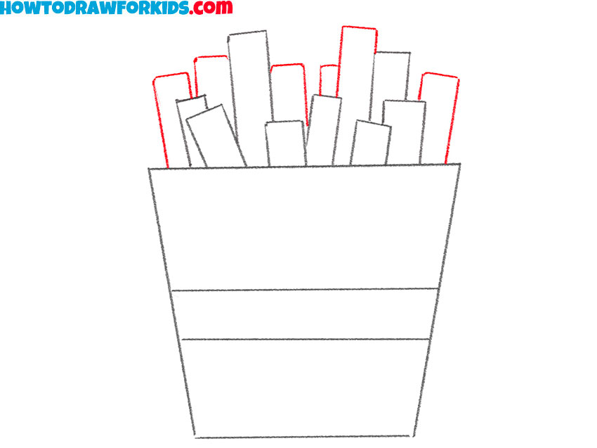easy way to draw french fries