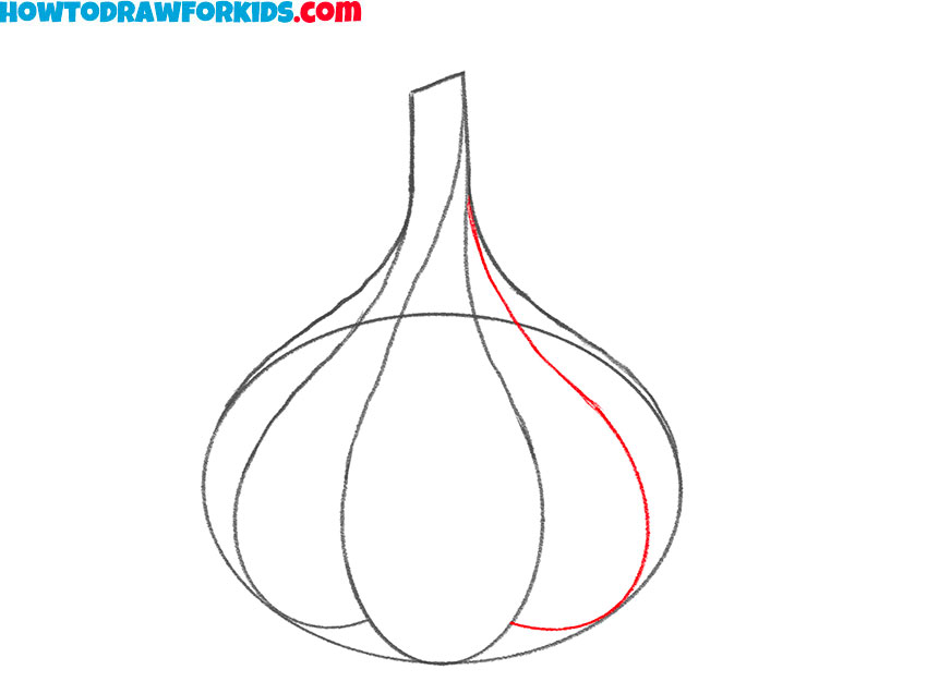 easy way to draw garlic