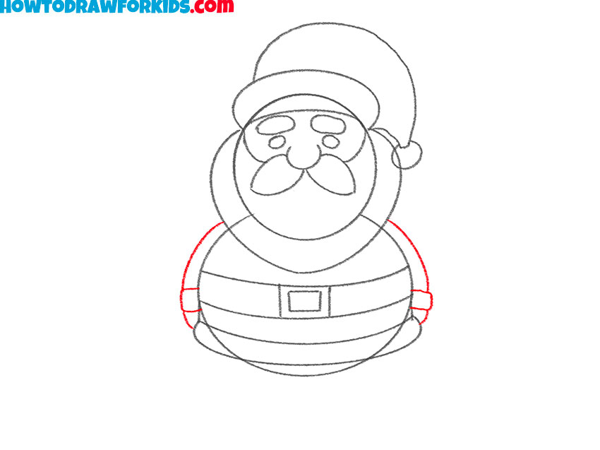 easy way to draw santa
