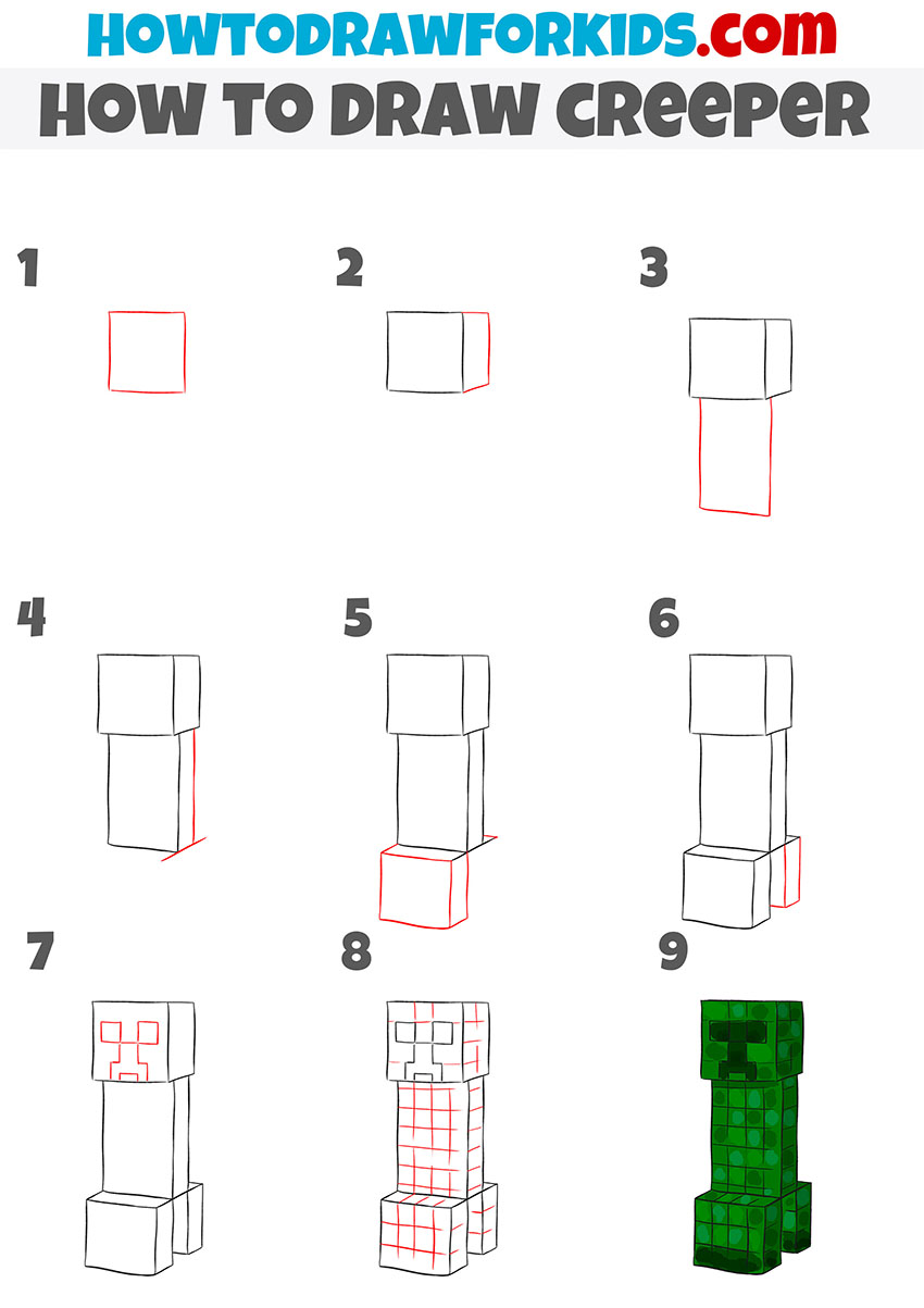 Creeper Face Super easy (Tutorial)