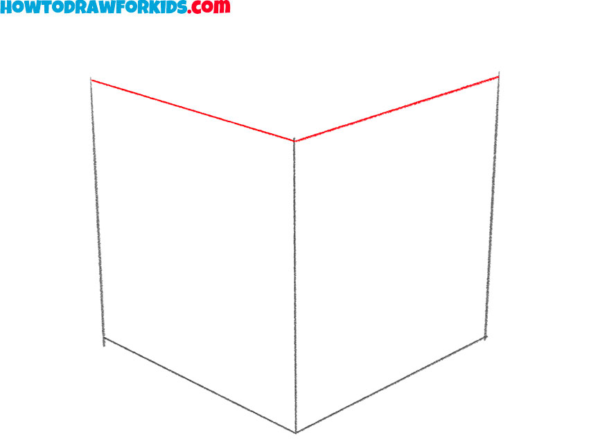how to draw a 3d cube for kids easy