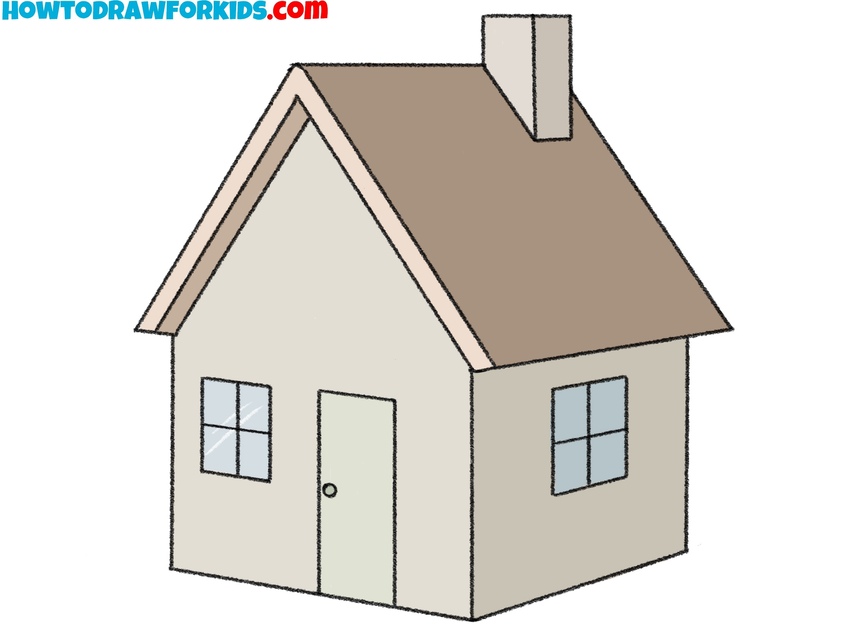 How to draw a 3d house featured image