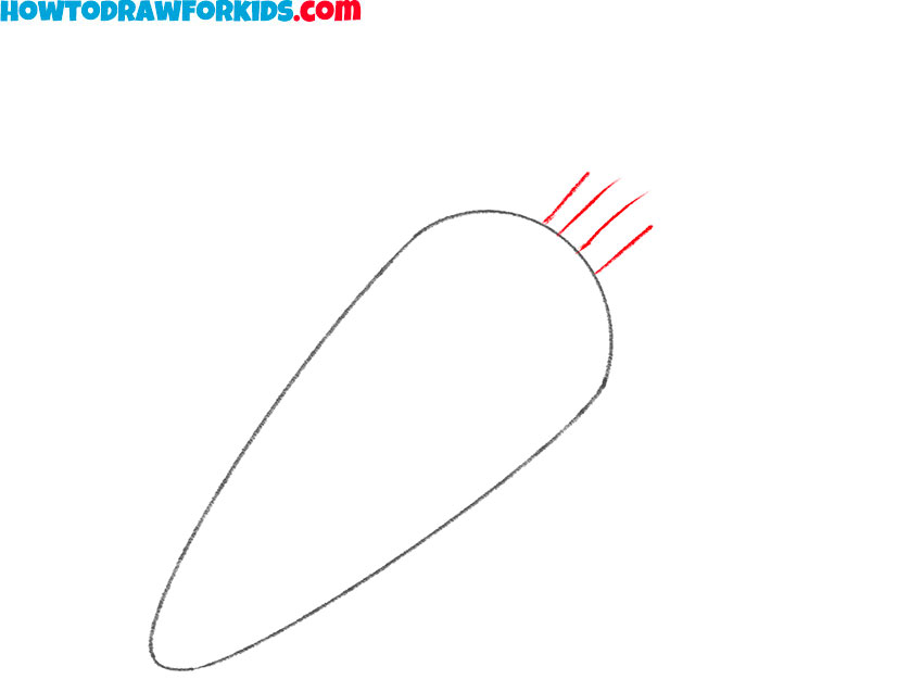 how to draw a carrot for kids easy