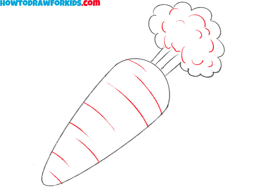 how to draw a carrot step by step easy