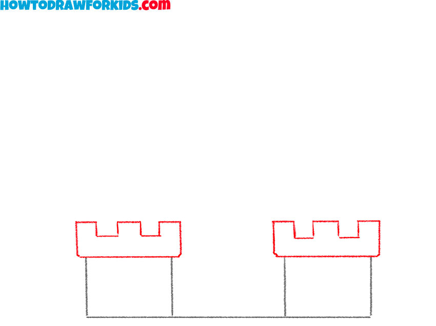 how to draw a castle easy for kids