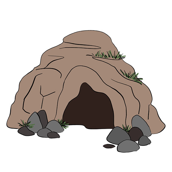 How to Draw a Cave Easy Drawing Tutorial For Kids