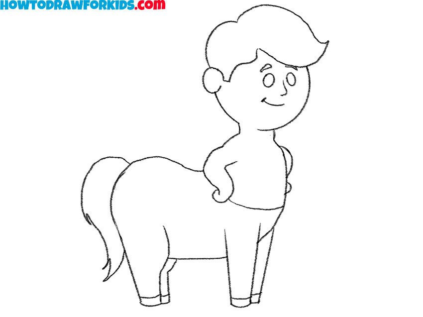 how to draw a centaur step by step easy