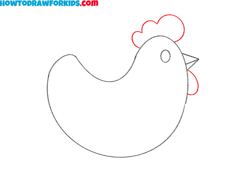 how to draw a chicken easy step by step