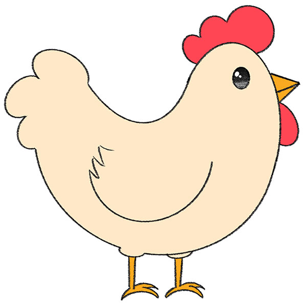 How to Draw a Chicken Easy Drawing Tutorial For Kids