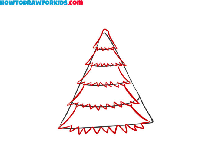 How to Draw a Simple Christmas Tree Easy Drawing Tutorial For Kids
