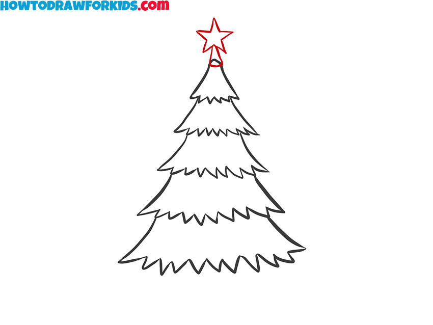 how to draw a christmas tree tutorial for kids