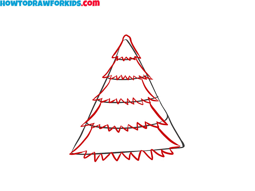 how to draw a christmas tree tutorial