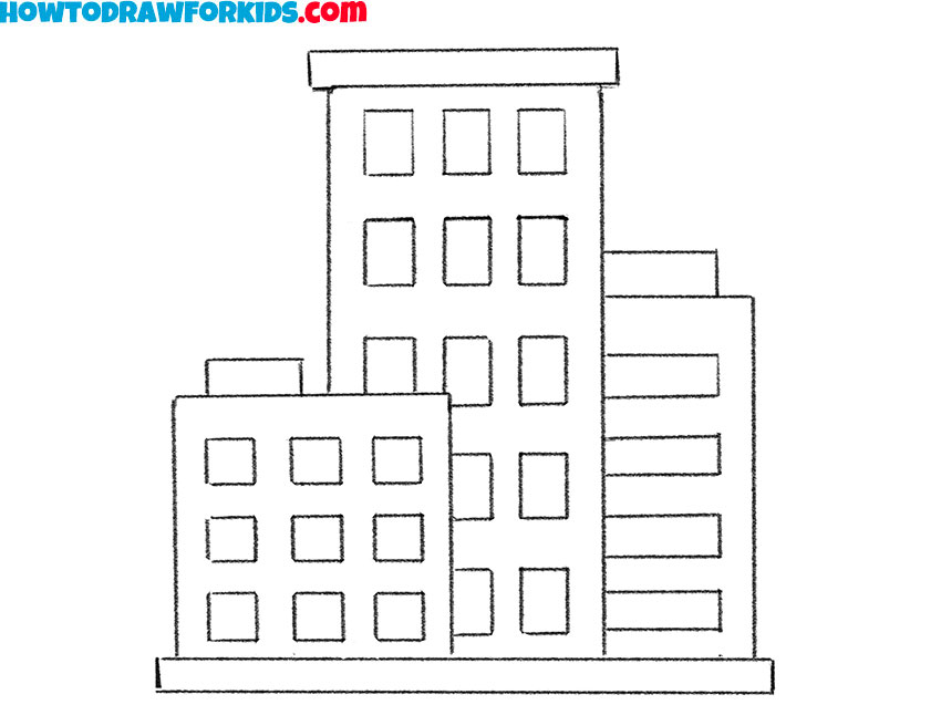 how to draw a city step by step easy