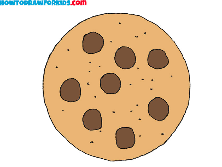 how to draw a cookie for kids easy