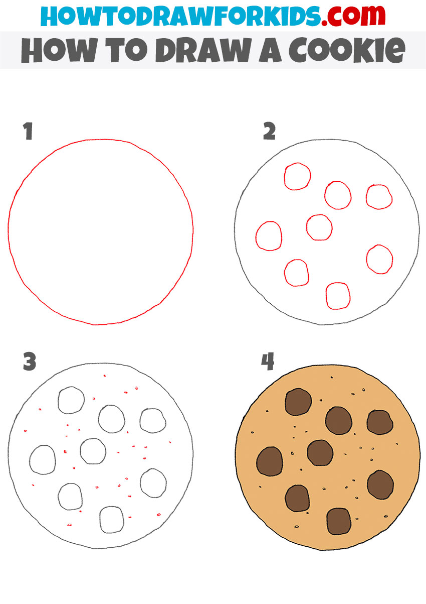 How to Draw a Cookie Easy Drawing Tutorial For Kids