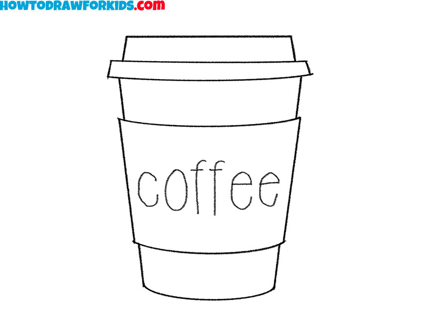 how to draw a cup of coffee step by step easy
