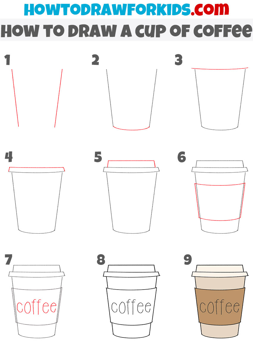 How to Draw Coffee Cup Easy - YouTube