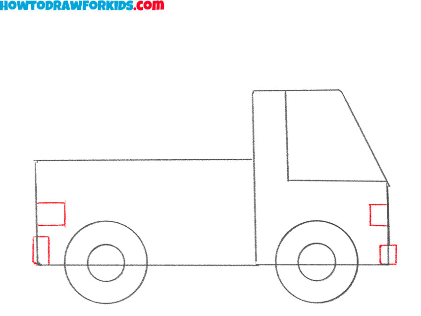 how to draw a delivery truck for kids easy