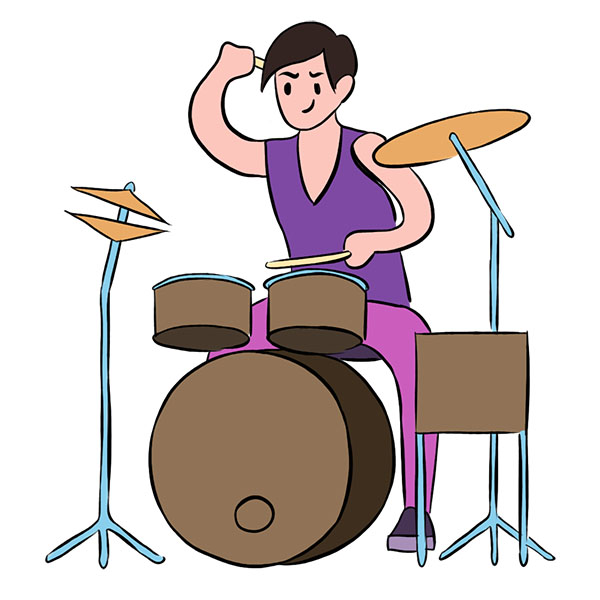 How to Draw a Drummer Easy Drawing Tutorial For Kids