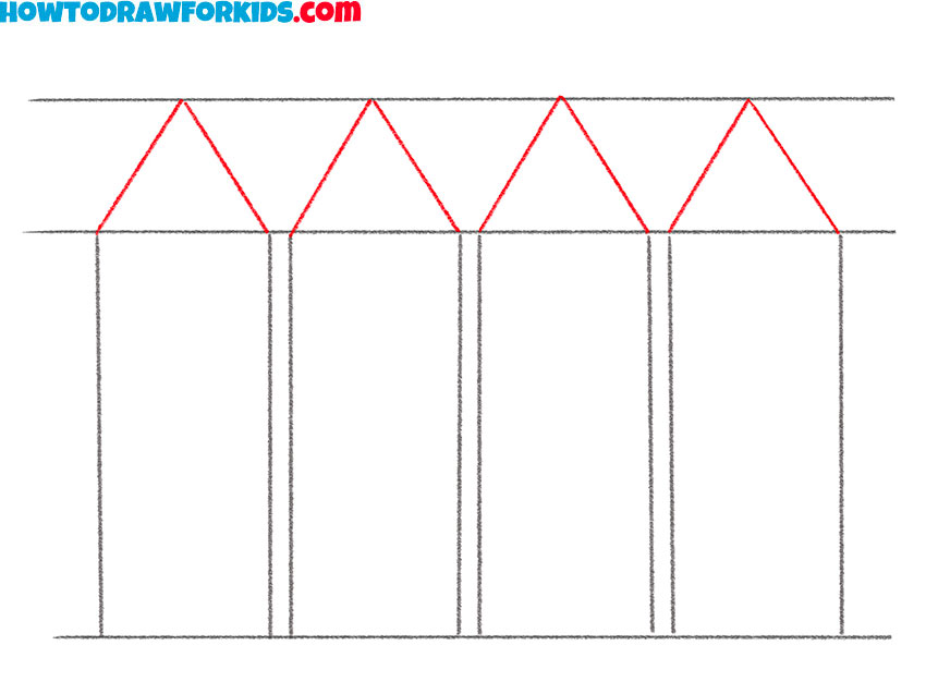 how to draw a fence for kids easy