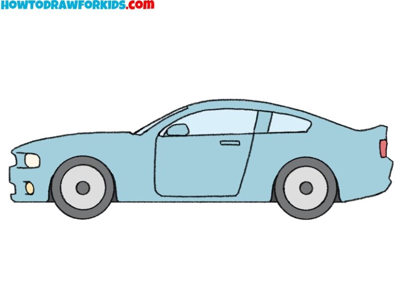 How to Draw a Ford Mustang Easy Drawing Tutorial For Kids