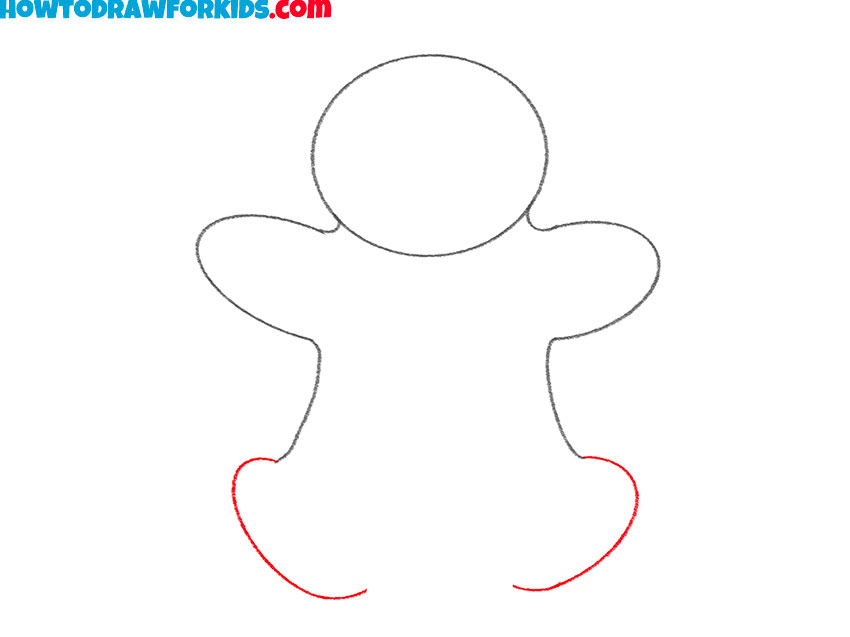 how to draw a gingerbread man for kids easy