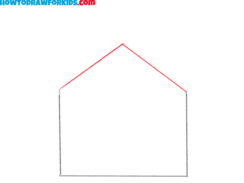 how to draw a house easy for kids