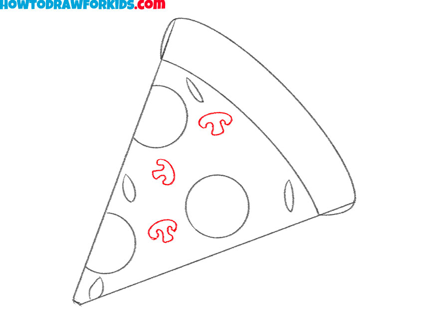 how to draw a pizza pie step by step easy