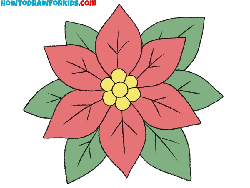 How to draw a poinsettia featured image