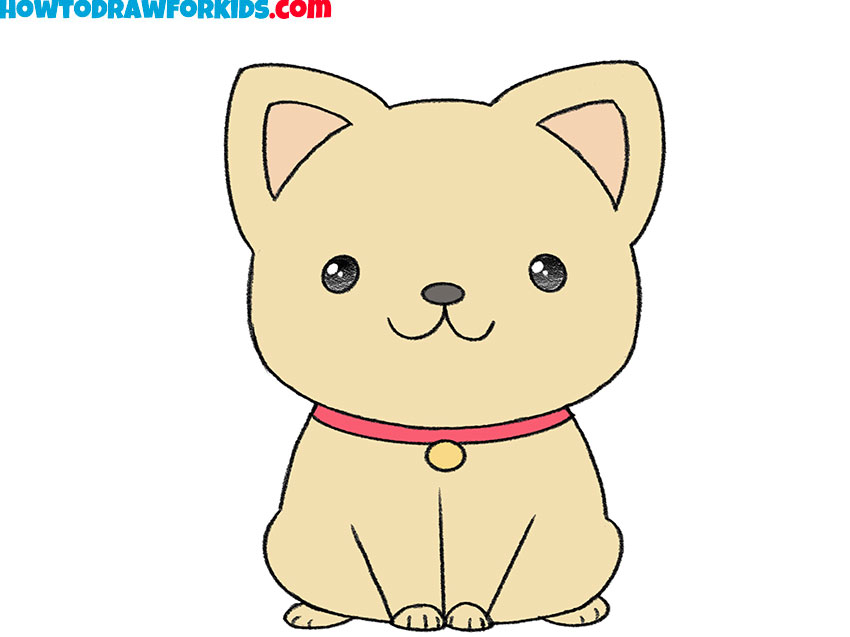 how to draw a puppy for kids step by step