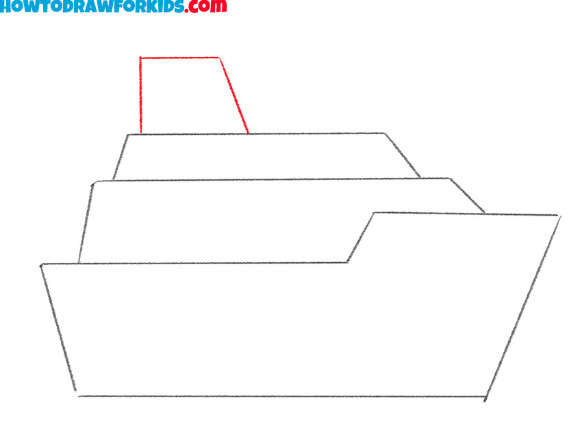 how to draw a ship for kids easy