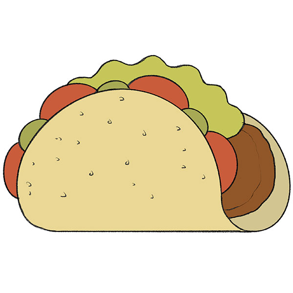 How to Draw Tacos Easy Drawing Tutorial For Kids