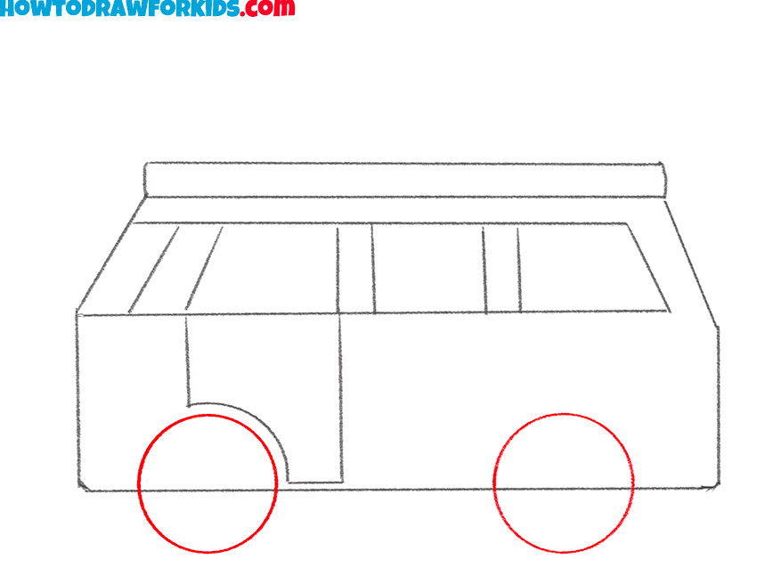 how to draw a van for kids easy