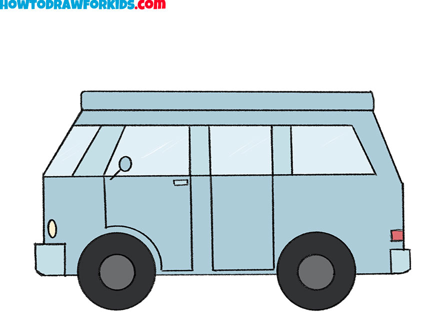 How to Draw a Van Easy Drawing Tutorial For Kids