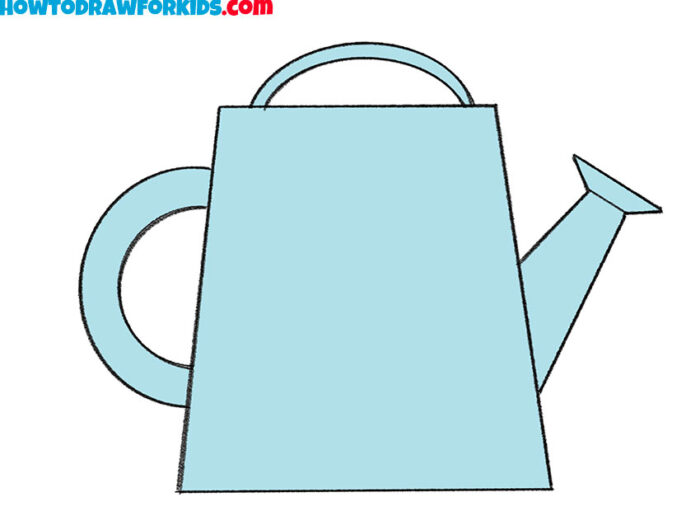 How to Draw a Watering Can Easy Drawing Tutorial For Kids