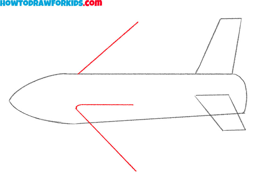 how to draw an airplane for kids easy