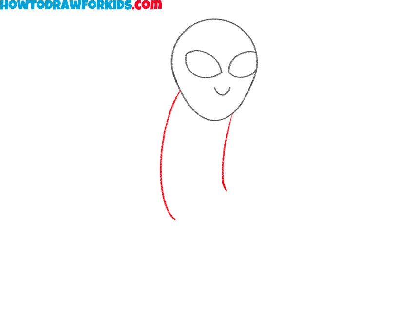how to draw an alien easy step by step