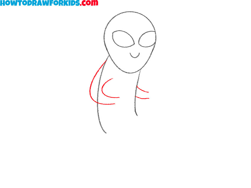 how to draw an alien for kids easy