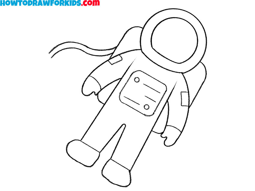 how to draw an astronaut step by step easy