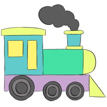 How to Draw an Easy Train