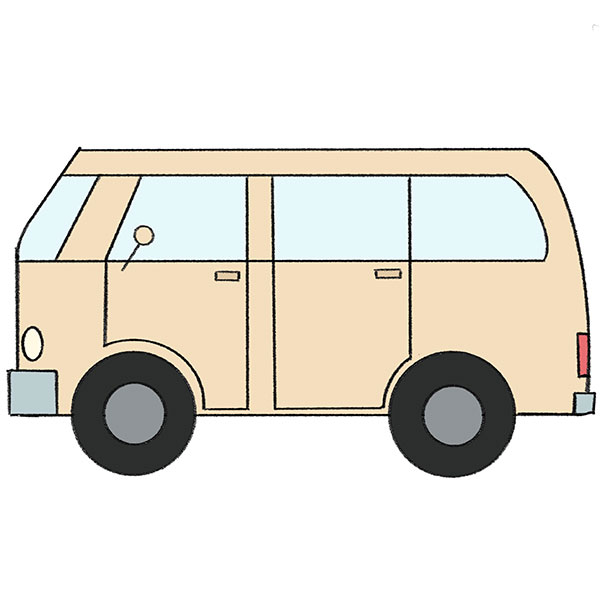 How to Draw an Easy Van