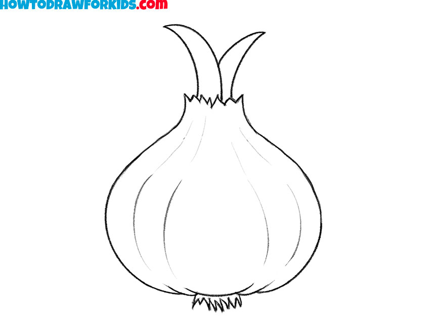 how to draw an onion step by step easy