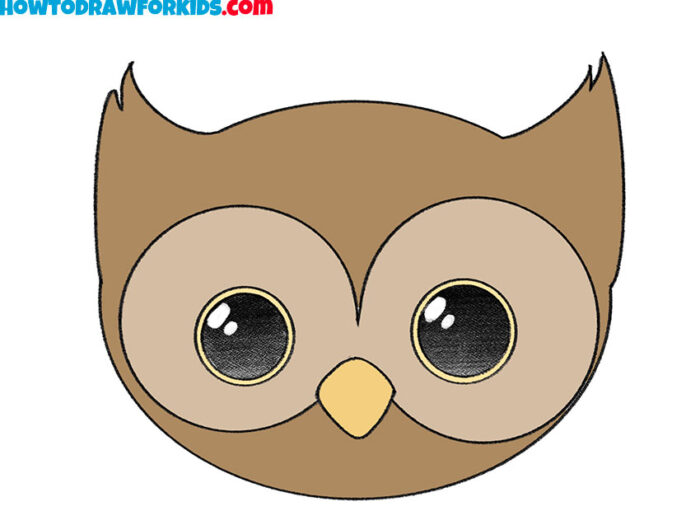 How to Draw an Owl Face Easy Drawing Tutorial For Kids