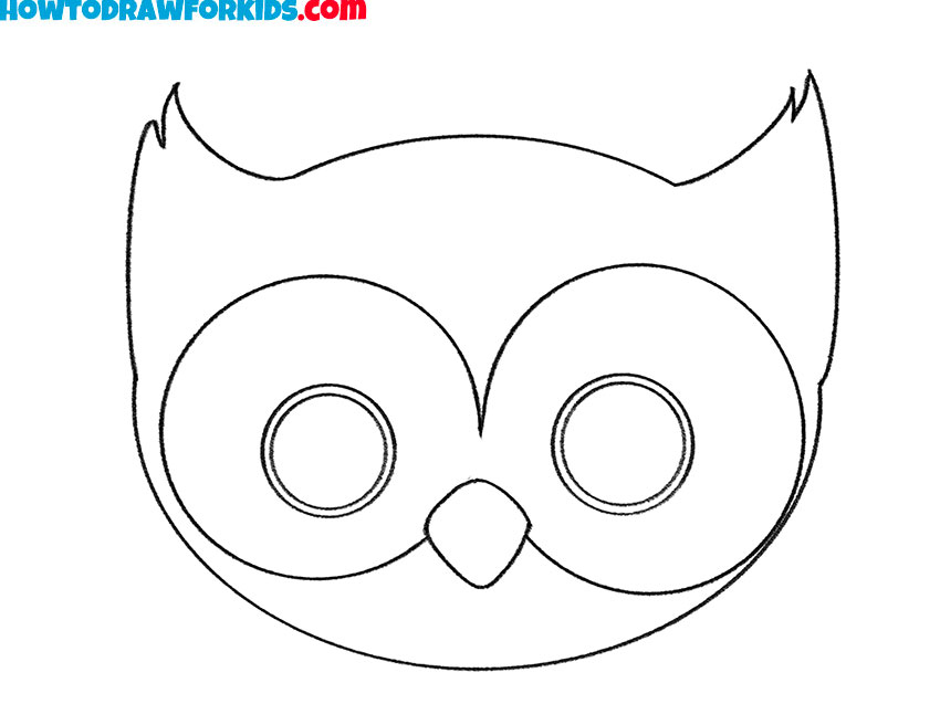 how to draw an owl step by step easy