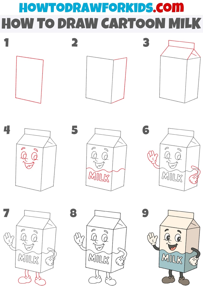 How to draw cartoon milk featured image