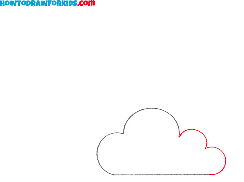 how to draw clouds easy step by step