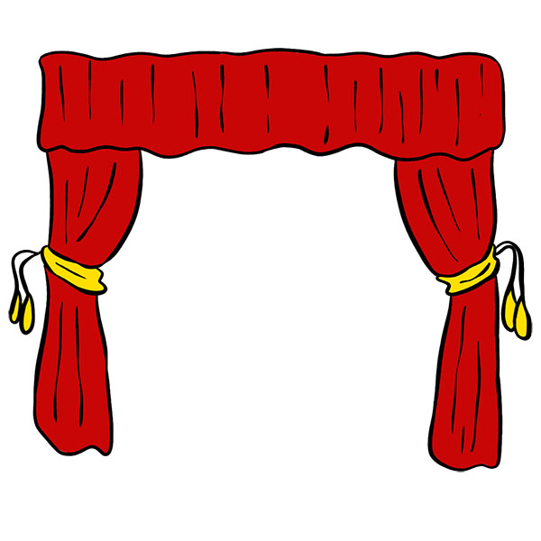 stage curtain drawing