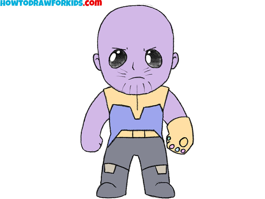 how to draw thanos