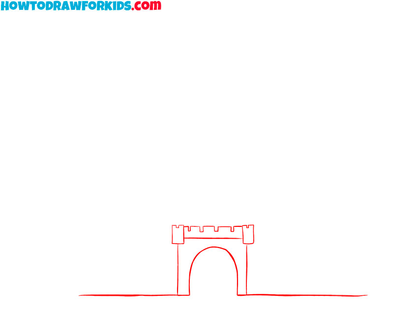how to draw the disney castle outline
